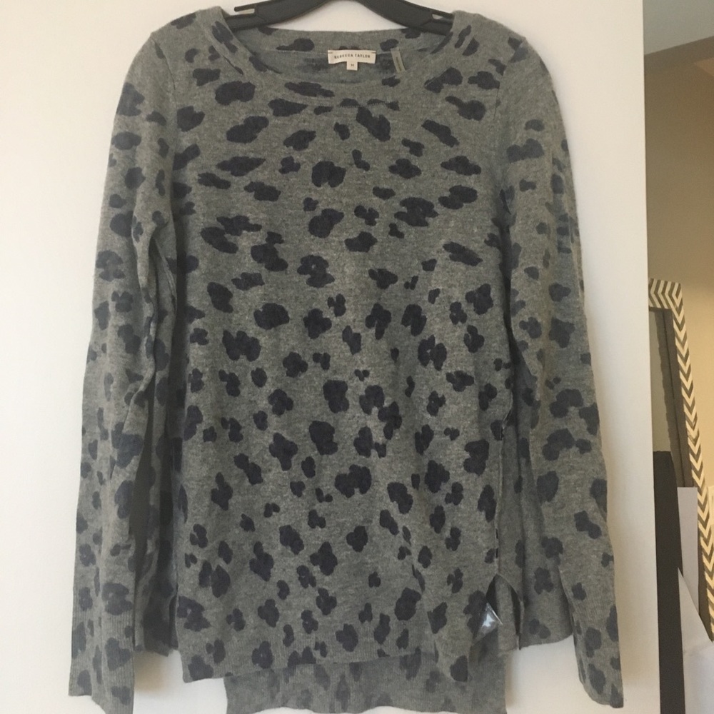 Rebecca Taylor Leopard Sweater! Size Medium!